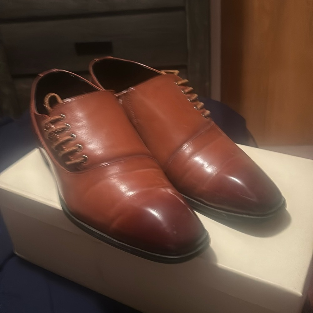 Tan dress shoes size 13